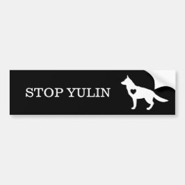 "STOPPA YULIN" den djura medvetenhetbildekalet Bildekal