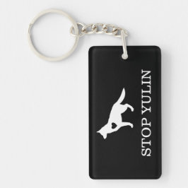 "STOPPA YULIN" den djura medvetenheten Keychain