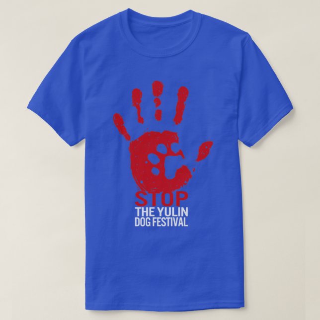 Stoppa Yulin Hund Festival Spara Animal 1 T Shirt (Design framsida)