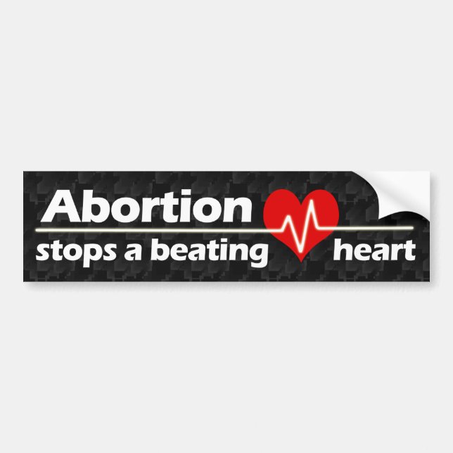 Stoppar en Beating Heart Pro-Life-abbortion Bildekal (Framsidan)