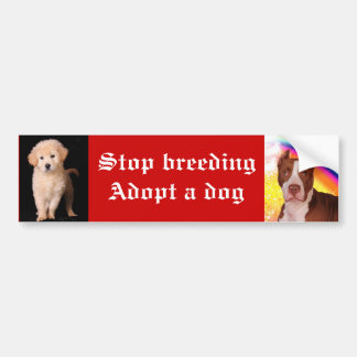 Stoppavel adopterar en hund bildekal