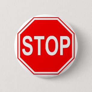 Stoppet Sign knäppas Knapp