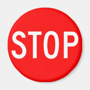 Stoppet undertecknar - huvudvägsexhörning magnet