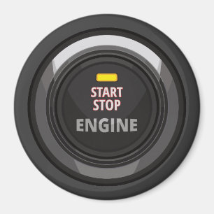 Stoppknappen för motorn för Nerd Geeks Magnet
