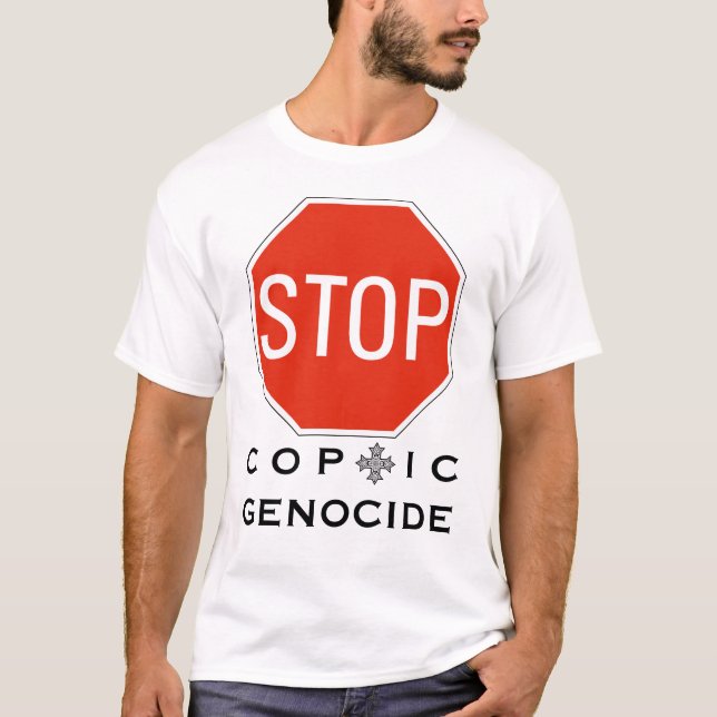 STOPPKOPTISK GENOCID TEE (Framsida)