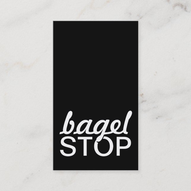 stoppkort för bagel slår lojalitetskort (Framsida)