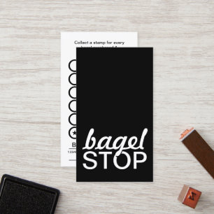 stoppkort för bagel slår lojalitetskort