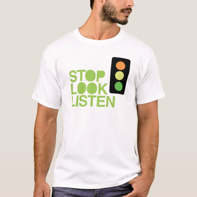 Stopplooken lyssnar t shirt (Framsida)