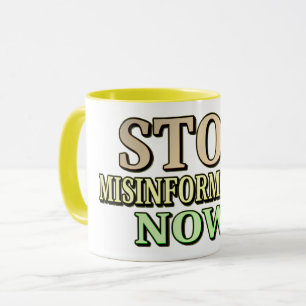 "STOPPMISSINFORMATION" Cute Design. Köp nu Mugg