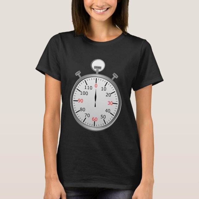 Stoppövervakning av nedräkning av stoppur t shirt (Framsida)