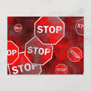 Stoppsignaturer för körning vykort