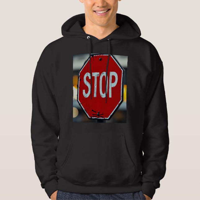 Stoppskylt Hoodie (Framsida)