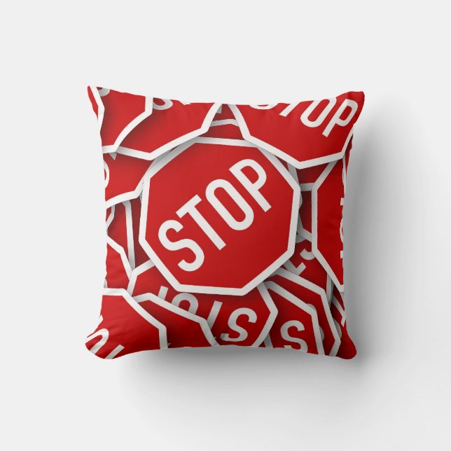 Stoppskylt Kudde (Framsida)