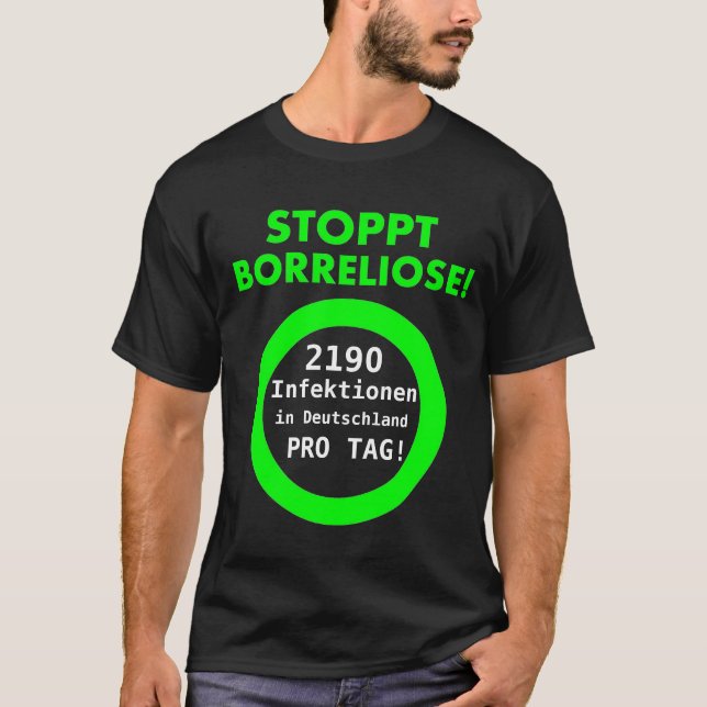 Stoppt Borreliose T-shirt (Framsida)
