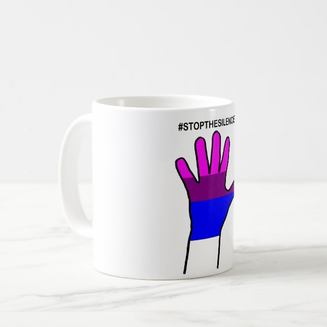 stoppthetystnaden bi kaffemugg (Framsida vänster)