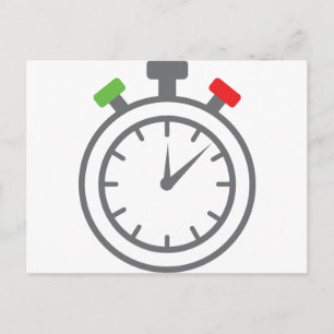 stoppur - larmtimer vykort