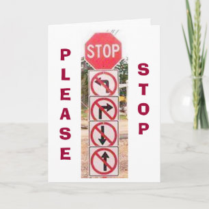 STOPSIGN/SIGNS HUMOR FÖR I KÄRLEK DU CHRISTMAS HELGKORT