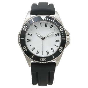 Stopwatch - modern vit armbandsur