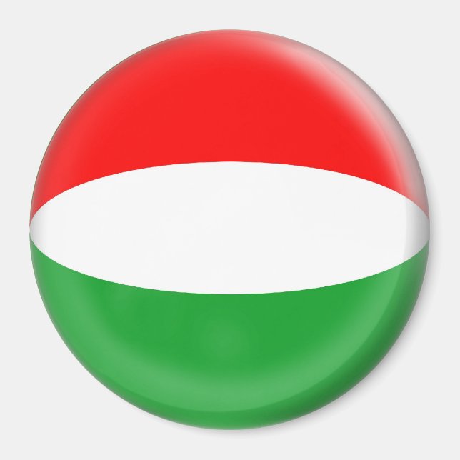 Stor 3-tumsmagnet - Ungerns flagga Magnet (Framsidan)