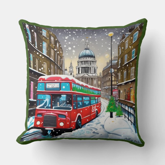 Stor 50 x 50 Cushion Cotton - Jul - London Kudde (Framsida)
