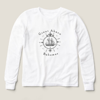 Stor Abaco Bahamas nautisk seglingskompass segel T Shirt