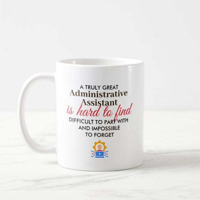 Stor administrativ assistent Personlig namngåva Kaffemugg (Vänster)
