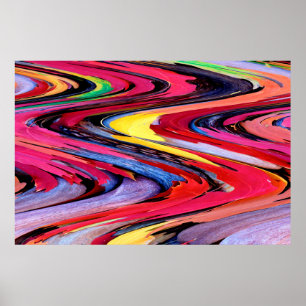 Stor affisch 24 x 36 i dämpade färger -