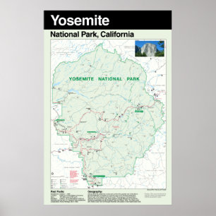 Stor affisch för Yosemite nationalpark