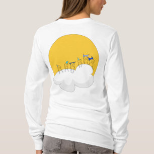 Stor älvasitta på ett moln, långärmadt-skjorta t shirt