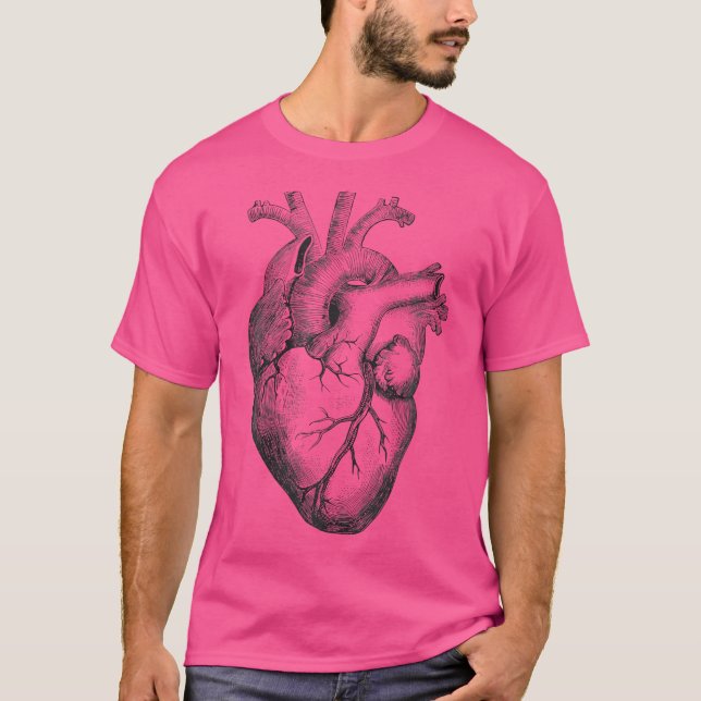 Stor anatomiskt hjärtkärlhjärt Kardiolog Heart Do T Shirt (Framsida)