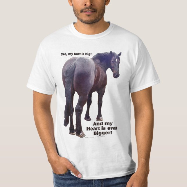 Stor ända Percheron Tee Shirt (Framsida)