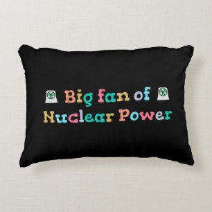 Stor anhängare av kärnkraft prydnadskudde