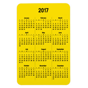 Stor anpassadesvart för 2017 kalender magnet