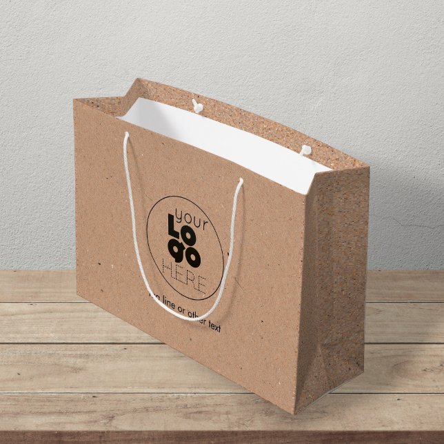 Stor Anpassningsbar Logotyp Brown Kraft Pappra Sho (Skapare uppladdad)