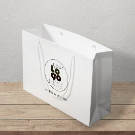 Stor Anpassningsbar Papper Logotyp Vita Shopping b