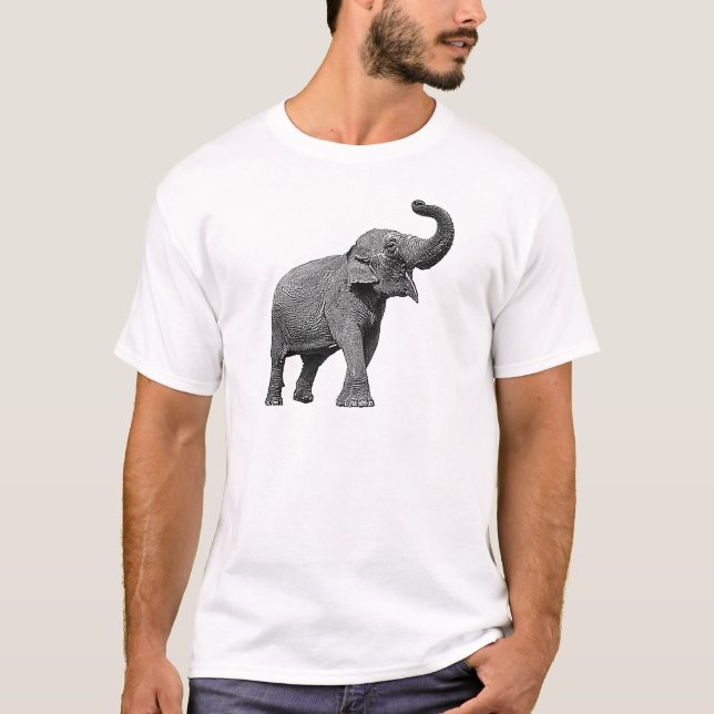 STOR ASIATISK ELEFANT - INDISK ELEFANT T-SHIRT (Framsida)