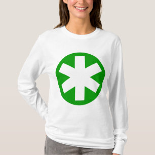 Stor Asterisk - Grön och Vit Tee Shirt