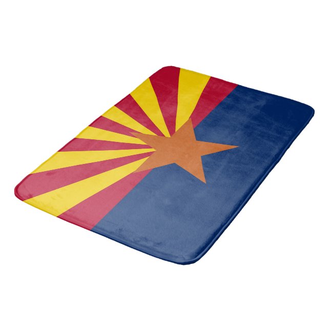 Stor badmatt med flagga av Arizona, USA Badrumsmatta (Vinklad)