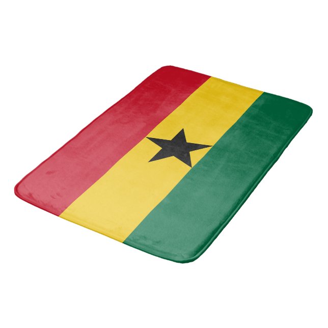 Stor badmatt med flagga av Ghana Badrumsmatta (Vinklad)