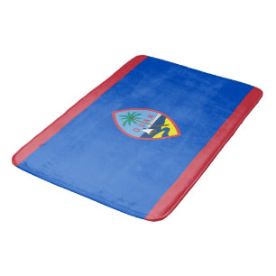 Stor badmatt med flagga av Guam, USA Badrumsmatta