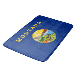 Stor badmatt med flagga av Montana, USA Badrumsmatta