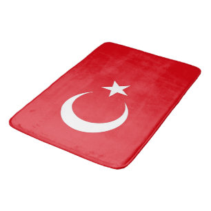 Stor badmatt med flagga av Turkiet Badrumsmatta