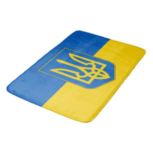Stor badmatt med flagga i Ukraina Badrumsmatta
