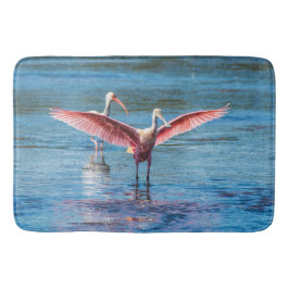 Stor badmatta för Roseate Spoonbill Badrumsmatta