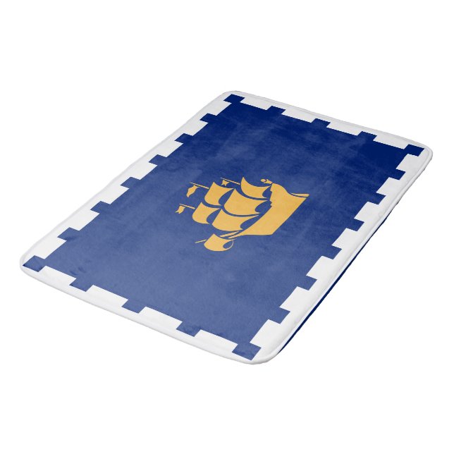 Stor badmatta med flaggan från Québec Badrumsmatta (Vinklad)