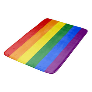 Stor badmatta med lgbtflagga badrumsmatta