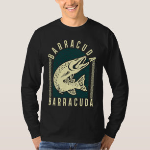 Stor Barracuda Cuda Fiske Vilda Djur Saltvatten Fi T Shirt