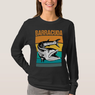 Stor Barracuda Cuda Fiske Vilda Djur Saltvatten Fi T Shirt