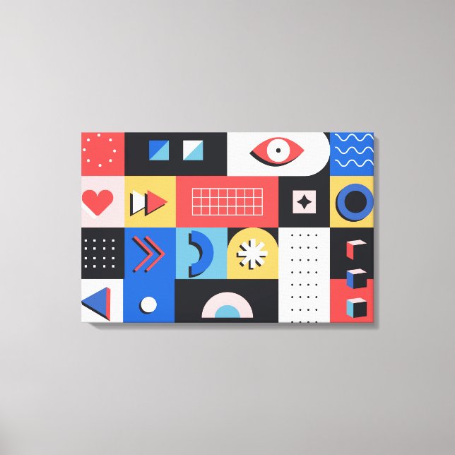 Stor Bauhaus Art Kanvastryck 10 - Storlek justerba (Framsida)