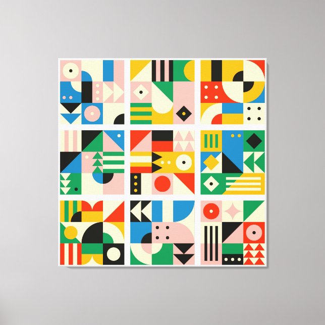 Stor Bauhaus Art Kanvastryck 15 - Storlek justerba (Framsida)